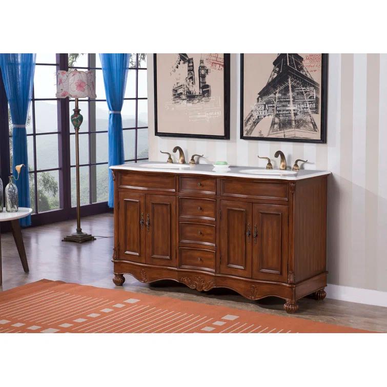 Etta Avenue™ Mannie 60'' Double Bathroom Vanity with Top