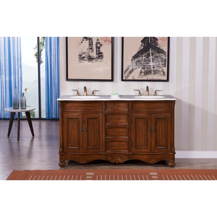 Etta Avenue™ Mannie 60'' Double Bathroom Vanity with Top