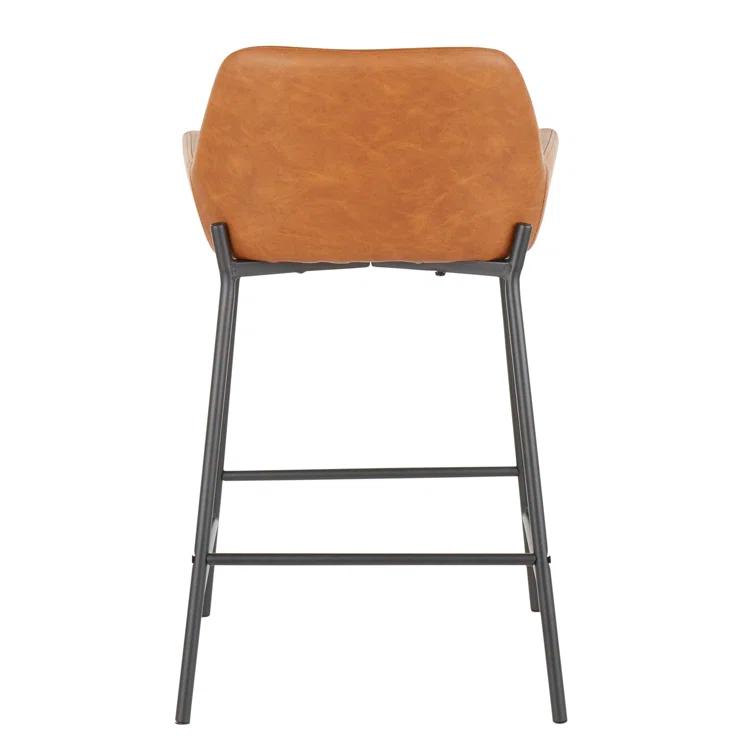 Steelside™ Greely Upholstered Counter Stool with Metal Frame (Set of 2)