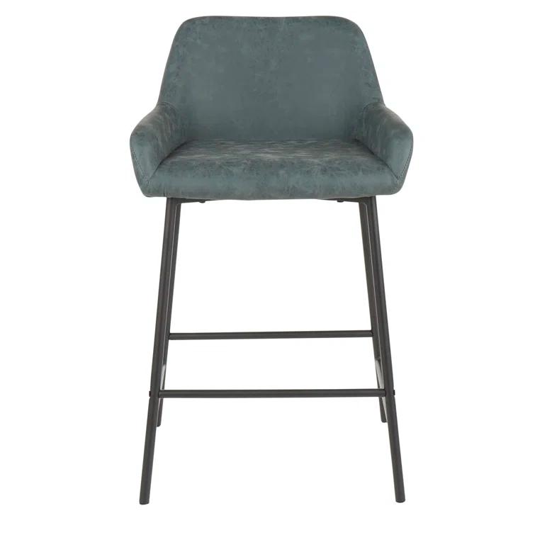 Greely Upholstered Counter Stool with Metal Frame