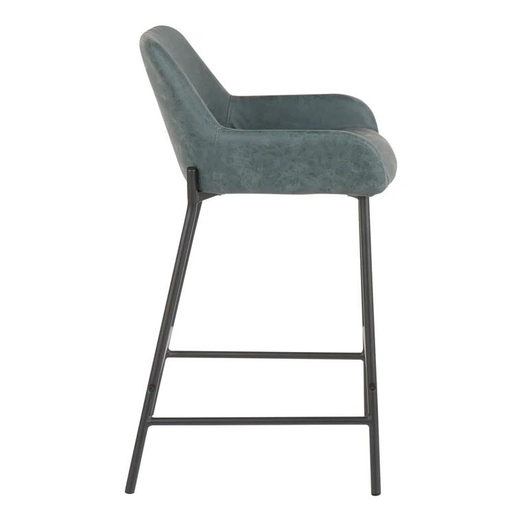 Greely Upholstered Counter Stool with Metal Frame