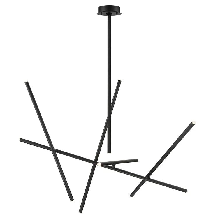 Crossroads 10 - Light Dimmable LED Sputnik Modern Linear Chandelier