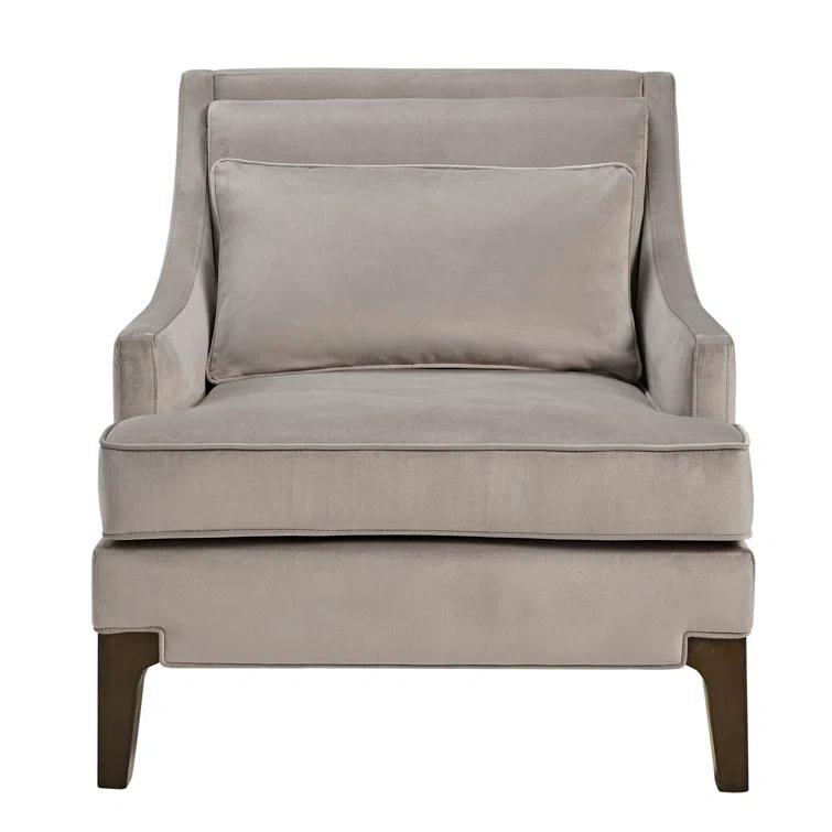 Anna Martha Stewart Anna Velvet Armchair with Lumbar Pillow