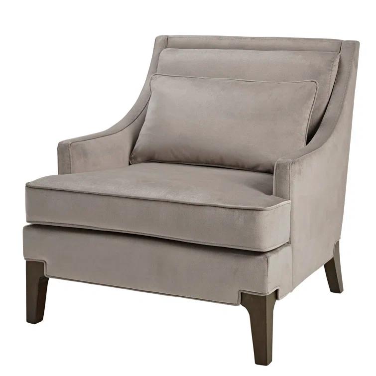 Anna Martha Stewart Anna Velvet Armchair with Lumbar Pillow