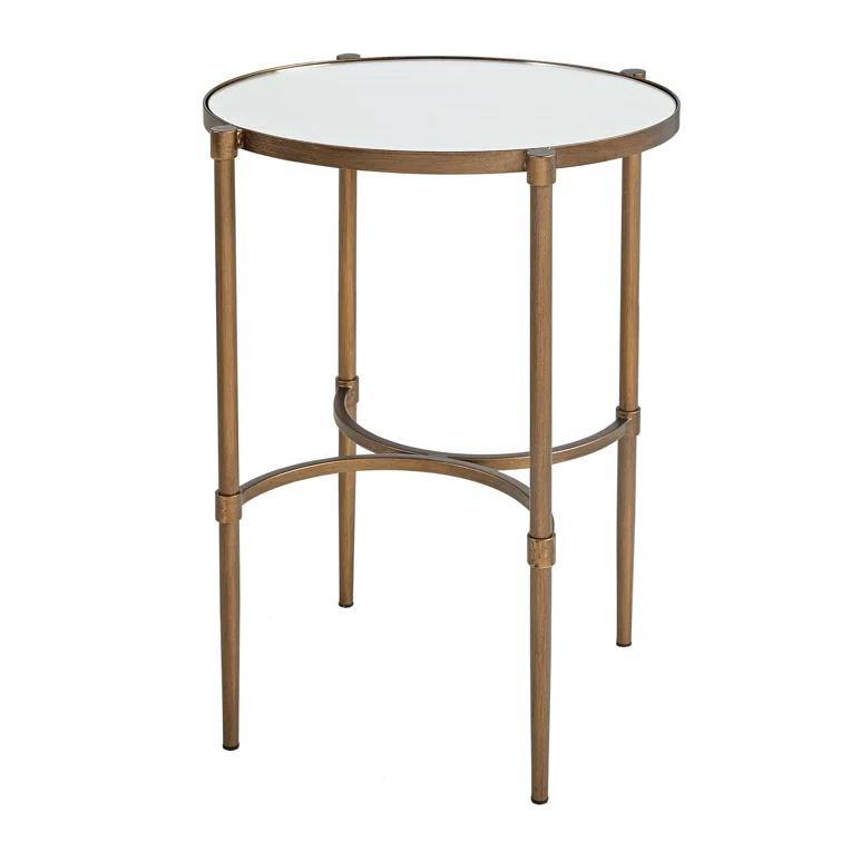Martha Stewart Martha Stewart Lia Mirrored Top Oval Accent Table
