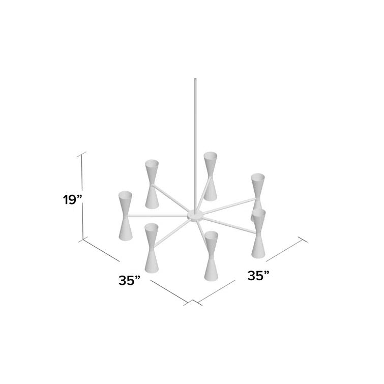 Milo 14 - Light Iron Dimmable Sputnik Sphere Chandelier
