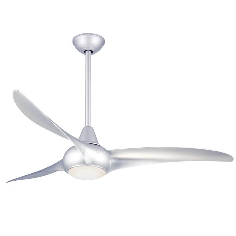 52" Wave 3 - Blade LED Propeller Ceiling Fan with Remote Control and Light Kit Included