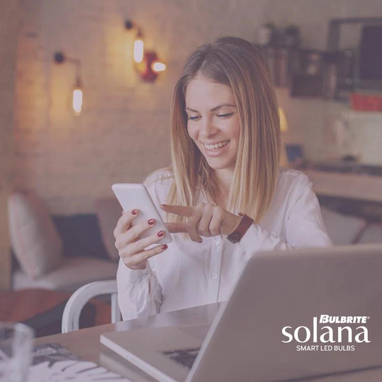 Bulbrite Solana 290111 Solana Smart WiFi Connected A19 Tunable White 40 Watt Equivalent LED Light Bulb