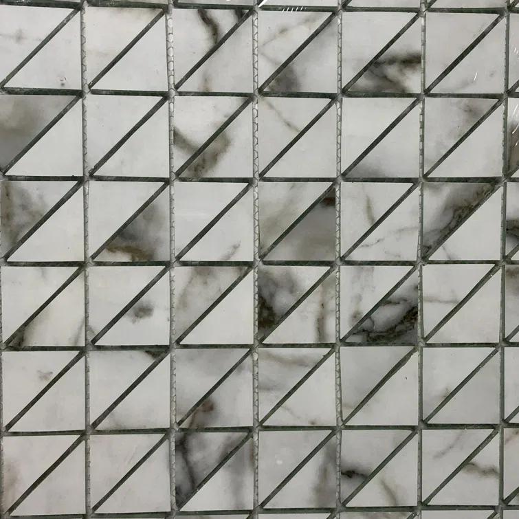 Art Deco Triangle 0.75" x 0.75" Glass Mosaic Tile