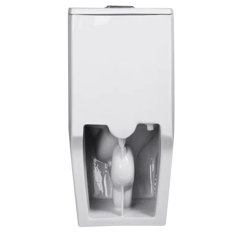 Fine Fixtures MOTB7W Dual-Flush Elongated One-Piece Toilet with High Efficiency Flush