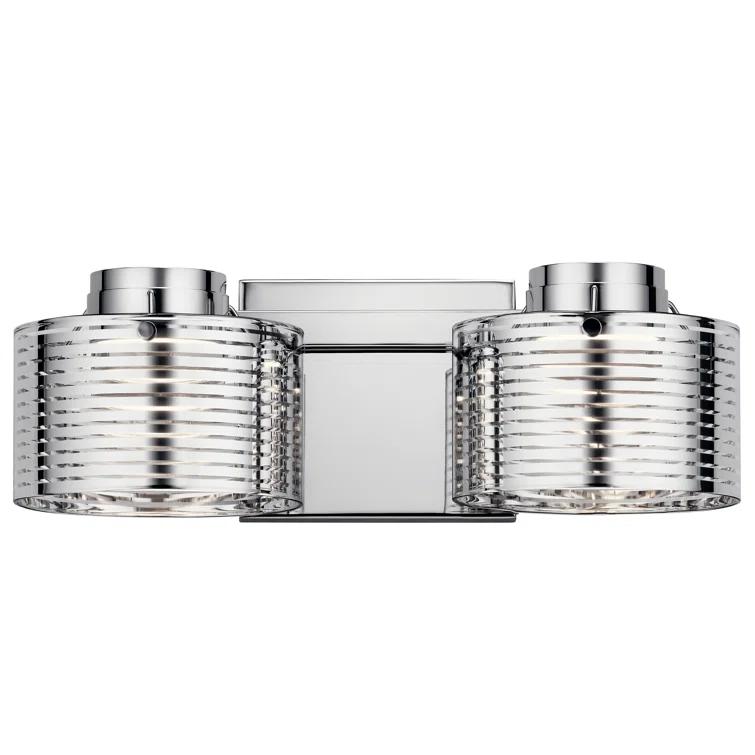 Elan Santora 5" High Polished Chrome 2-Light LED Wall Sconce