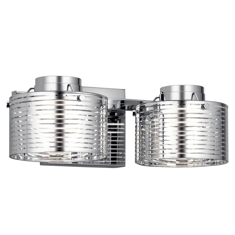 Elan Santora 5" High Polished Chrome 2-Light LED Wall Sconce