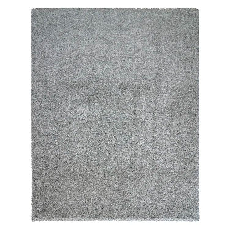 Gertmenian Ultimate Shag Modern Solid Color Gray Polypropylene Thick Plush Shag Area Rug