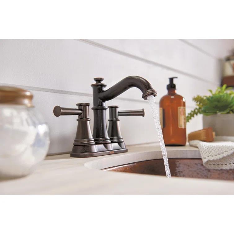 Moen 6401ORB Belfield Two-Handle Centerset Bathroom Faucet in Oil Rubbed Bronze