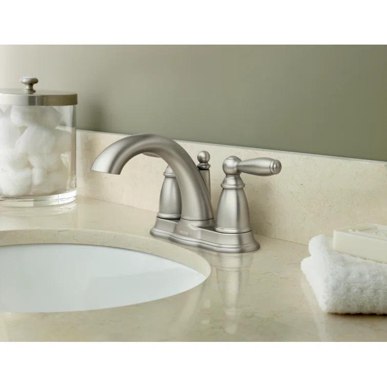 Moen Brantford Centerset Bathroom Faucet with Drain Assembly