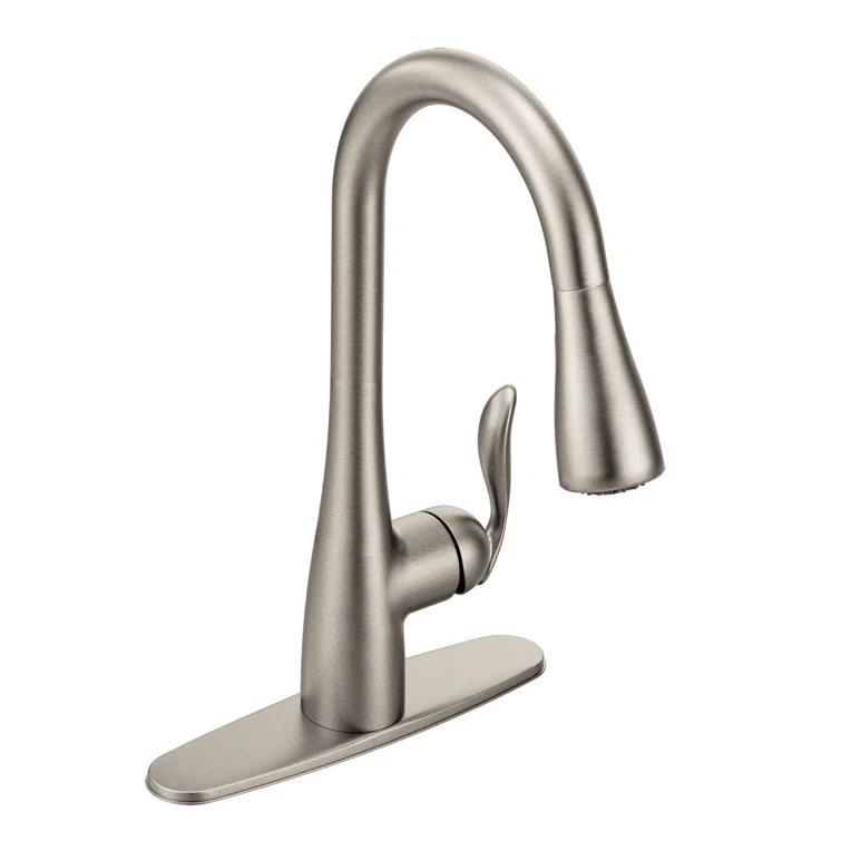 Moen Arbor One Handle Pulldown Kitchen Faucet Featuring Power Boost and Reflex