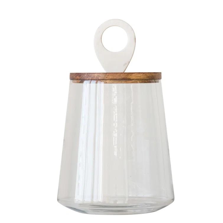 Sprinkle & Bloom Clear Glass Food Storage Jar