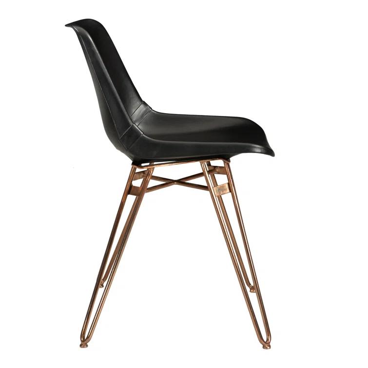 Gingerich 18'' H Genuine Leather Upholstered Side Chair