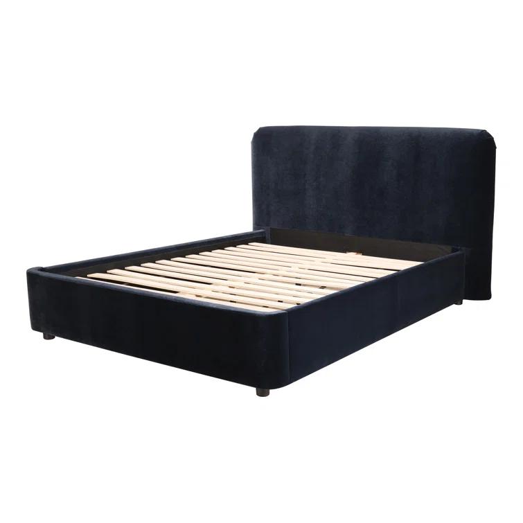 Zien Bed - Blue Velvet / King