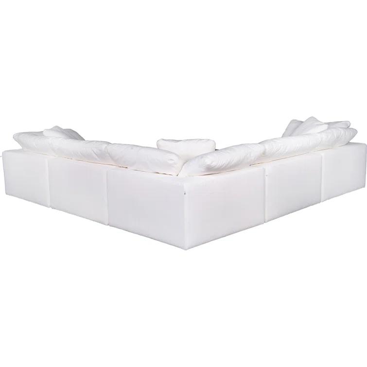Moe's Home Clay Livesmart Fabric White Modular Sectional YJ-1003-05