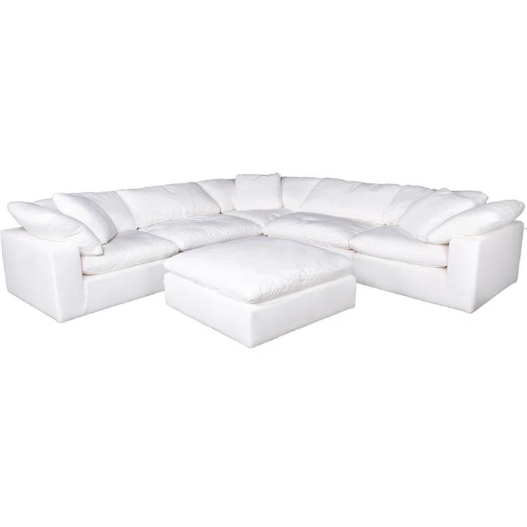 Moe's Home Clay Livesmart Fabric White Modular Sectional YJ-1003-05