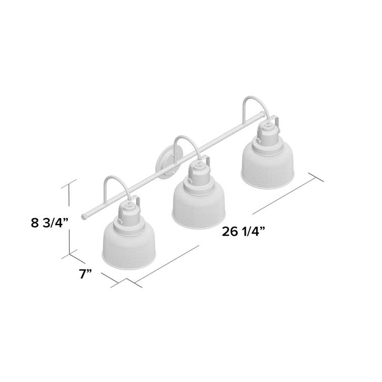 Rosser 3 Light Transparent Dimmable Vanity Light