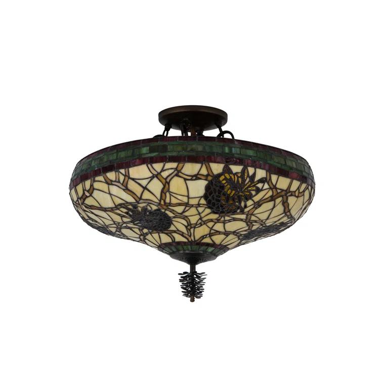 Glass Semi Flush Mount