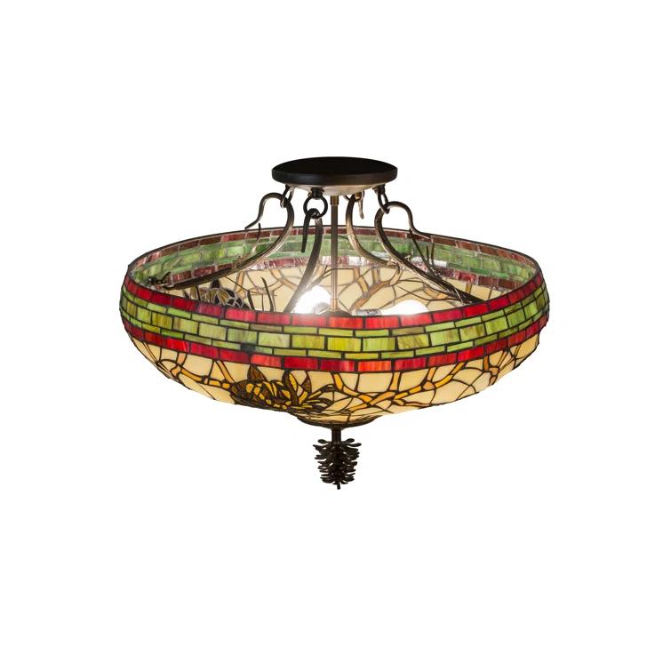 Glass Semi Flush Mount