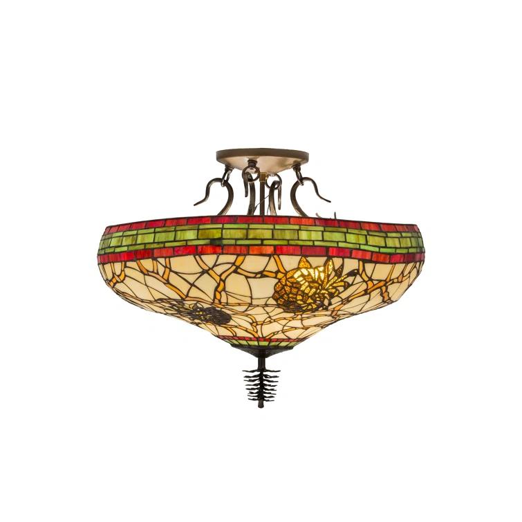 Glass Semi Flush Mount