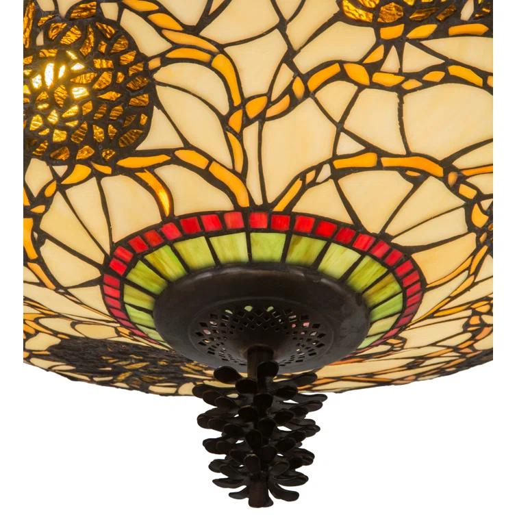 Glass Semi Flush Mount