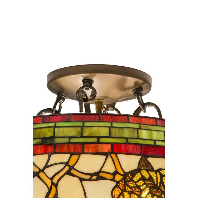 Glass Semi Flush Mount