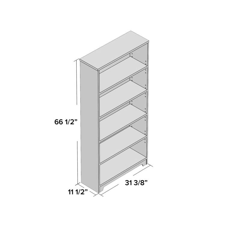 Shelonda 5 Shelf 66" Standard Bookcase