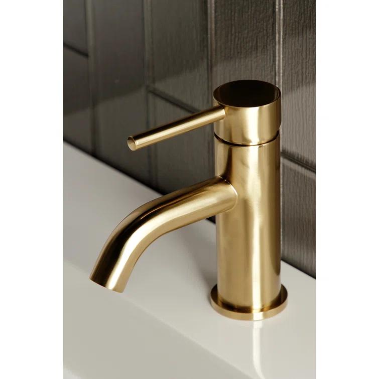Kingston Brass Concord Single-Handle 1-Hole Deck Mount Bathroom Faucet with Push Pop-Up
