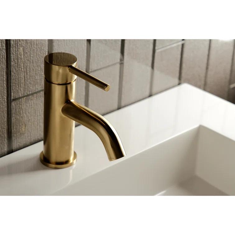Kingston Brass Concord Single-Handle 1-Hole Deck Mount Bathroom Faucet with Push Pop-Up