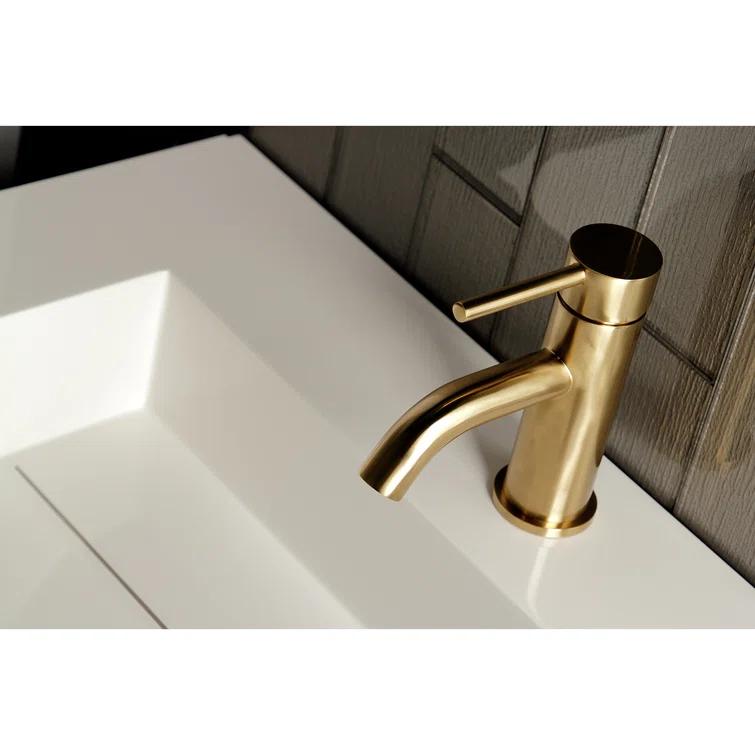 Kingston Brass Concord Single-Handle 1-Hole Deck Mount Bathroom Faucet with Push Pop-Up
