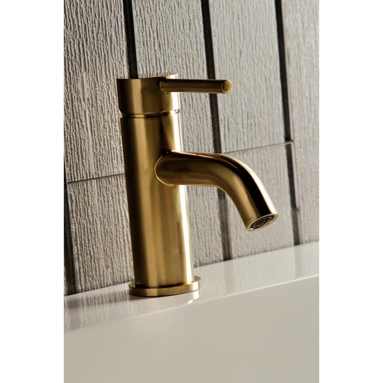 Kingston Brass Concord Single-Handle 1-Hole Deck Mount Bathroom Faucet with Push Pop-Up