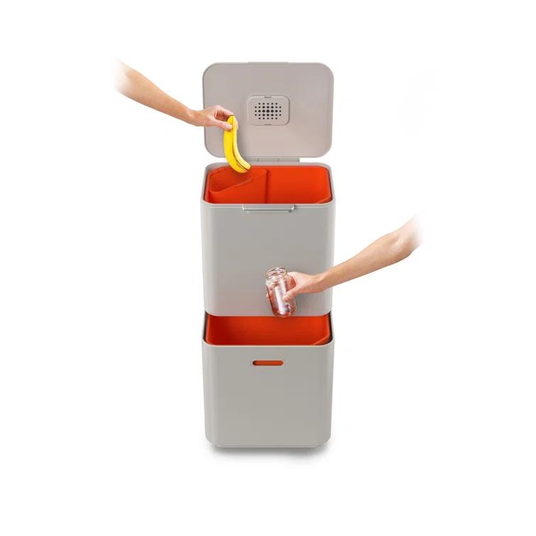 Joseph Joseph Totem Waste & Recycling Dual Kitchen Trash Can