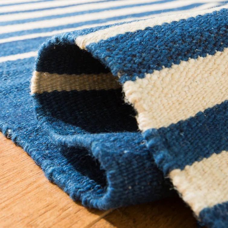 Pacific Stripe Handmade Wool 6' x 9' Area Rug