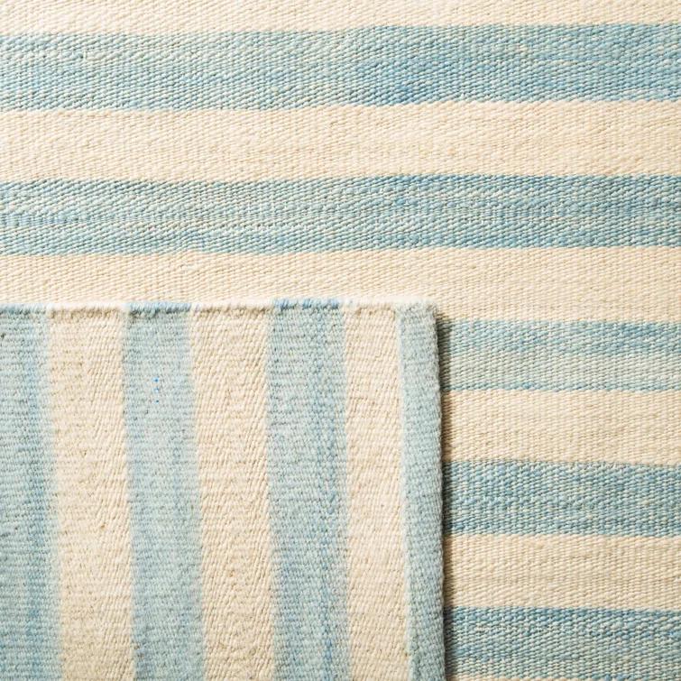 Sky Multi-Color Wool Flat Woven Rectangular Accent Rug