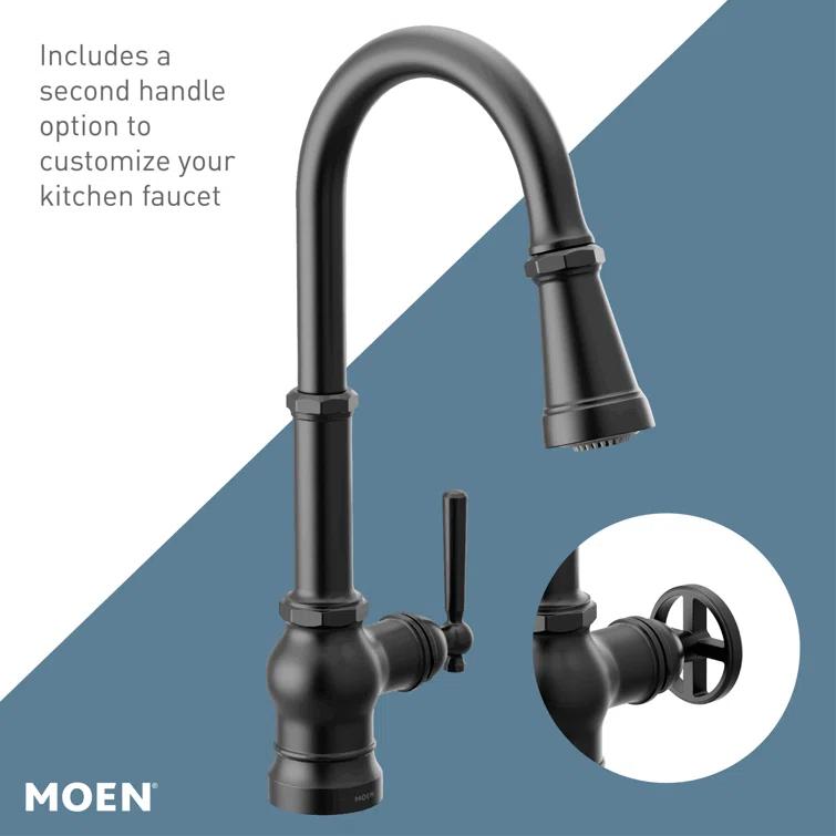 Peterson One-Handle Pull Down Single Handle Kitchen Faucet with Power Boost
