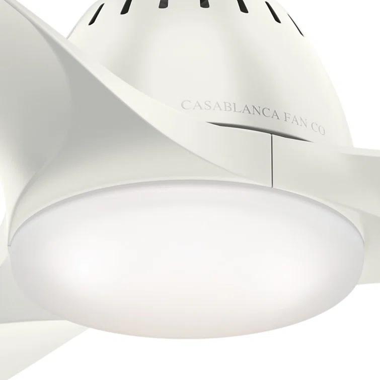 Casablanca Fan 52" Wisp 3 - Blade LED Standard Ceiling Fan with Remote Control and Light Kit Included