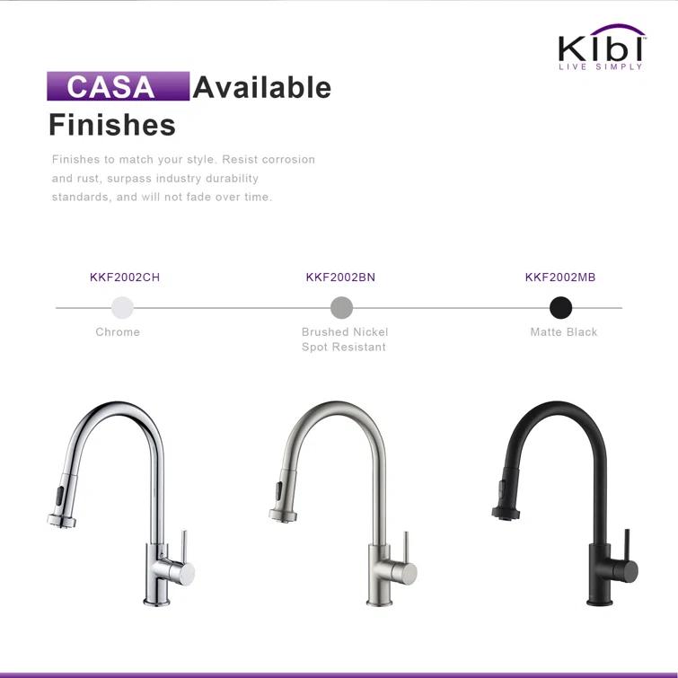KIBI Casa Pull Down Kitchen Faucet