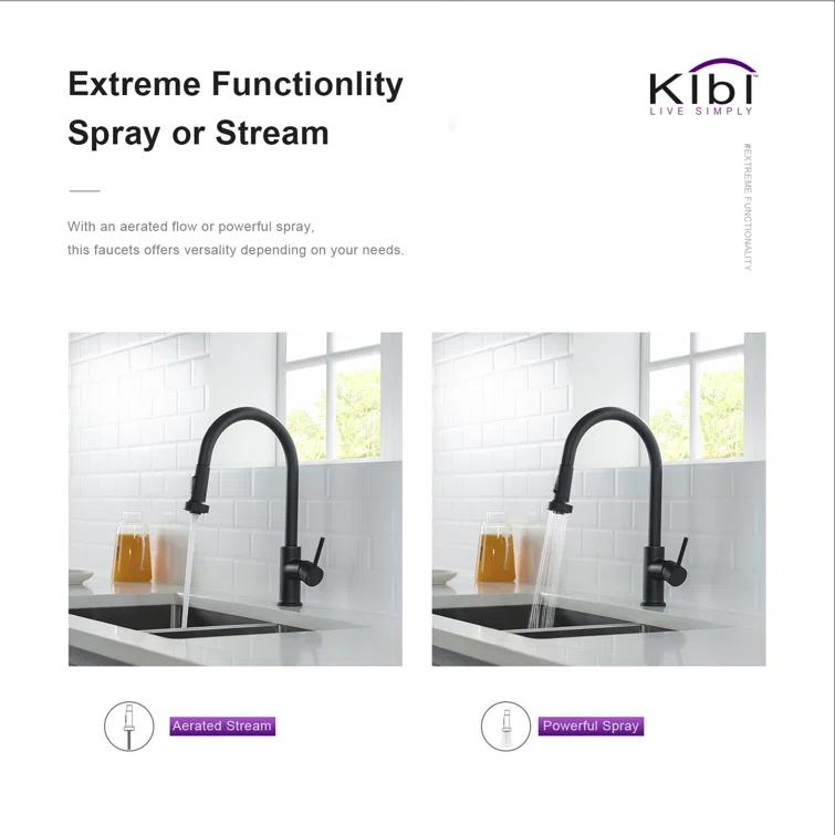 KIBI Casa Pull Down Kitchen Faucet