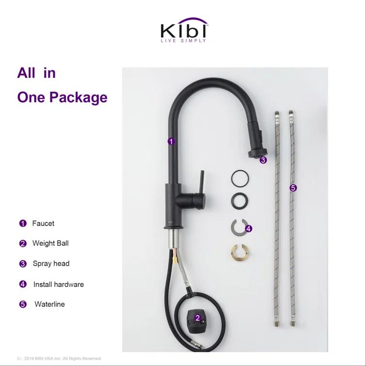 KIBI Casa Pull Down Kitchen Faucet