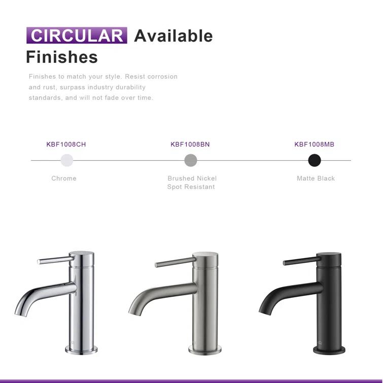 Circular Single-Hole Single-handle Bathroom Faucet