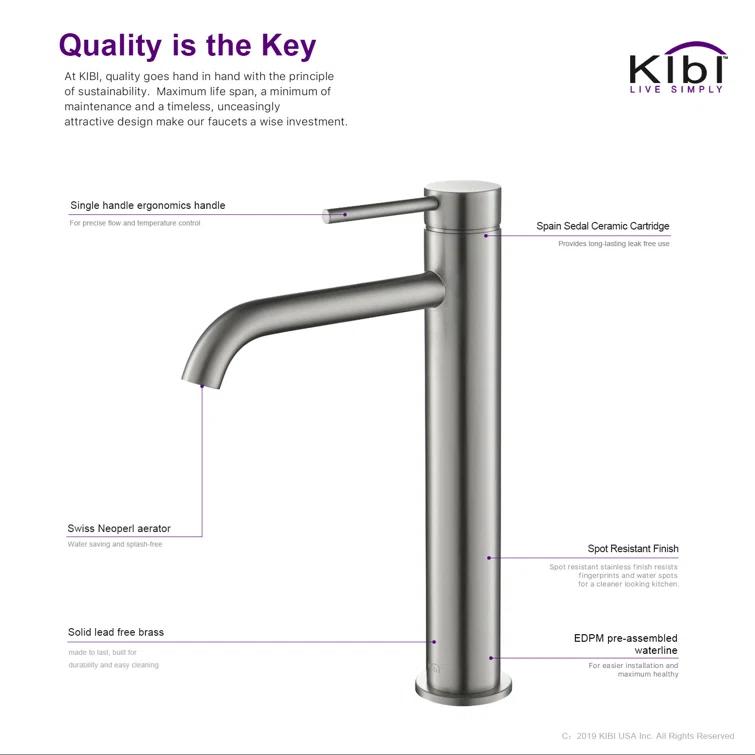 Circular Vessel Sink Faucet Single-handle Bathroom Faucet