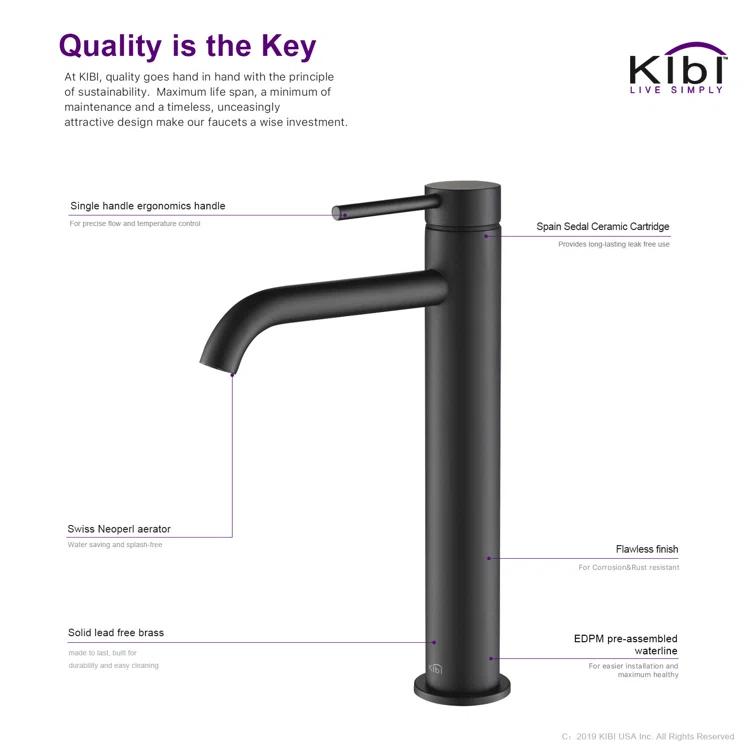 Circular Vessel Sink Faucet Single-handle Bathroom Faucet