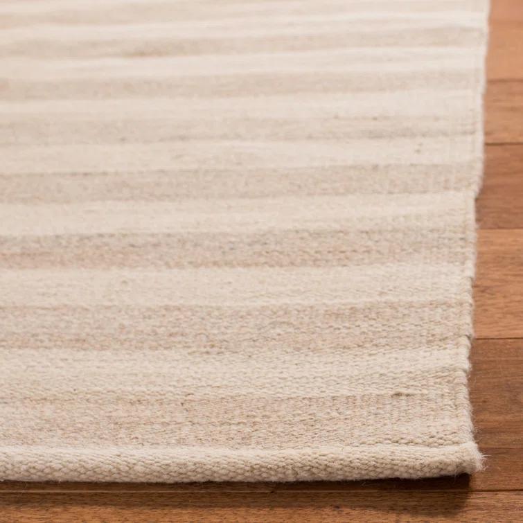 Coastal Tones Handwoven Wool Stripe Area Rug 10' x 14'