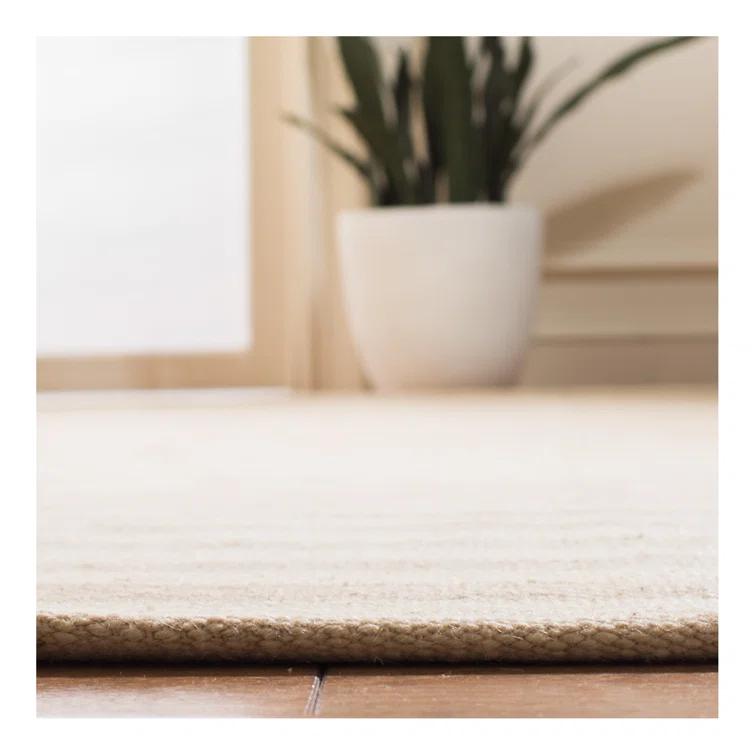 Coastal Tones Handwoven Wool Stripe Area Rug 10' x 14'