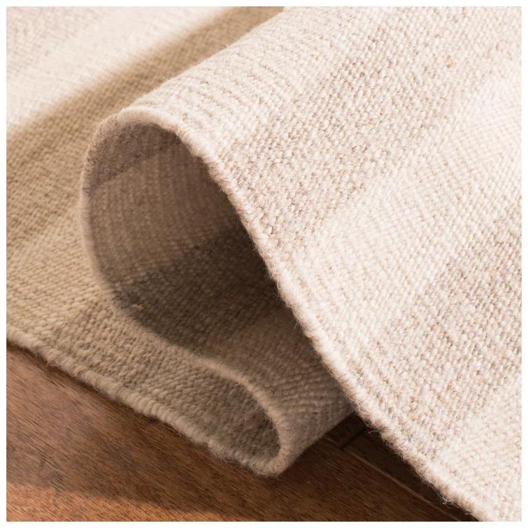 Coastal Tones Handwoven Wool Stripe Area Rug 10' x 14'
